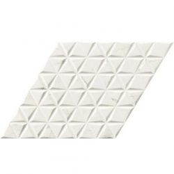 Carrelage losange blanc marbré statuario 70x40 DIAMOND CALACATTA WAVES - 0.98m² 