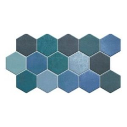 Carrelage tomette colorée style ciment bleu vert 26.5x51 cm HEX AQUAMARINE - 0.95m² 