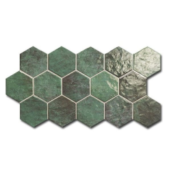 Carrelage tomette vert brillant 26.5x51 cm HEX ZELLIGE - 0.95m² Realonda