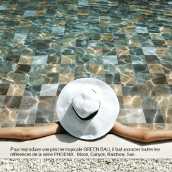 Carrelage piscine effet pierre naturelle PHOENIX CANYON 14.8x14.8 cm - 0.70m² Saime