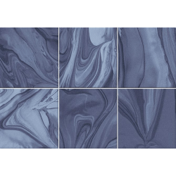 Faïence effet terre mêlée bleu marine 23x33.5 cm MANKAI INDIGO - 1m² 