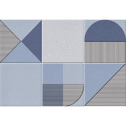 Faïence géométrique bleu marine 23x33.5 cm NAGO INDIGO- 1m² Vives Azulejos y Gres