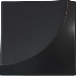 Lot de 11.07 m² - Carrelage uni noir à relief CURVE BLACK MATT 23107 15X15 - 11.07 m² 