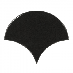 Lot de 11.10 m² - Carreau noir brillant 10.6x12cm SCALE FAN BLACK 21967 - 11.10 m² 