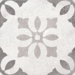 Lot de 10 m² - Carrelage motif ancien 20x20 cm Pukao Blanco - 10 m² 